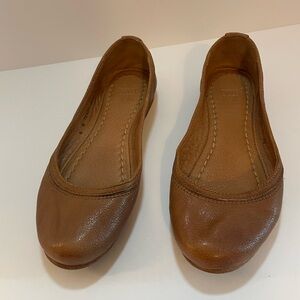 Frye Carson Leather Ballet Flats in Cognac Size 6B